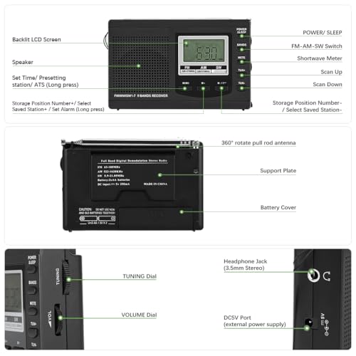 ZORBES® Portable Outdoor Camping FM MW SW Personal Travel Transistor LCD Music Player Battery Operated with Lanyard Battery Not Included 3 PCS ZORBES® Portable Outdoor Camping FM MW SW Personal Travel Transistor LCD Music Player Battery Operated with Lanyard Battery Not Included 3 PCS